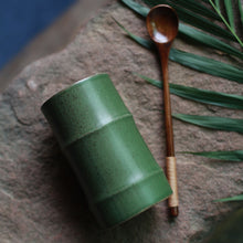 Load image into Gallery viewer, Hand Made Ceramic Bamboo Tea Cup/ Ceramic Bamboo Coffee Mug/ Bamboo Cup
