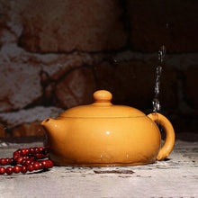 Load image into Gallery viewer, Handmade Yixing Zisha Teapot, Traditional Chinese Duan Yellow Clay Teapot
