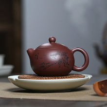 Load image into Gallery viewer, Handmade Yixing Zisha Teapot, Traditional Chinese Purple Clay Teapot with Pine Tree Graphic
