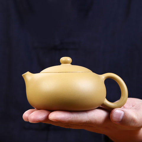 Handmade Yixing Zisha Teapot, Traditional Chinese Yellow Clay Teapot