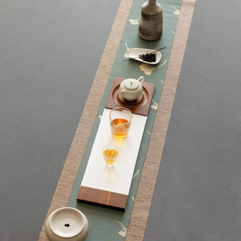 Cotton and Linen Tea Table Cloth, Tea Mat, Tea Set Accessory, Table Runners