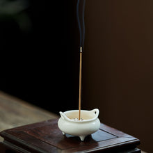 Load image into Gallery viewer, Hand Crafted Ancient Chinese Style White Ceramic Mini Incense Holder
