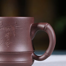 Load image into Gallery viewer, Handmade Chinese Zisha Tea Cup with Bamboo Shape Handle, 130ml/4.5oz Capacity
