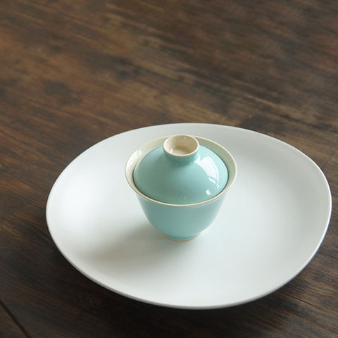 Streamlined Color Glaze Gaiwan Teacup Set, Gaiwan, 150ml/5.1oz Capacity