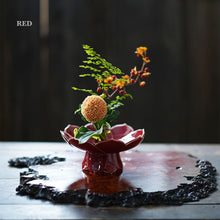 Load image into Gallery viewer, Detachable Mini Ceramic Ikebana Vase/Japanese High Stem Style Flower Arrangement/Snack Plate
