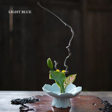 Load image into Gallery viewer, Detachable Mini Ceramic Ikebana Vase/Japanese High Stem Style Flower Arrangement/Snack Plate

