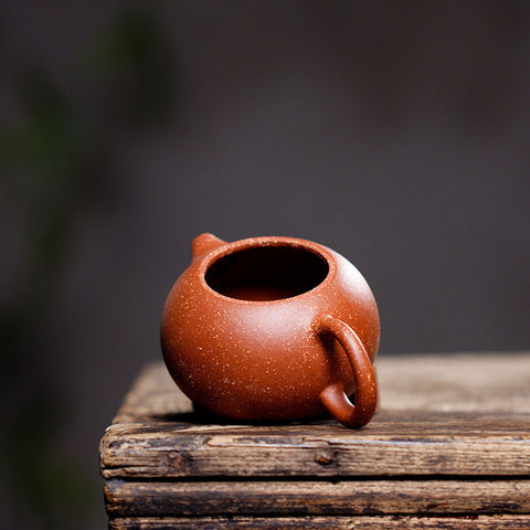Handmade Yixing Zisha Teapot, Traditional Chinese Long Xue Sha Clay Xishi Teapot 200ml/8.5oz
