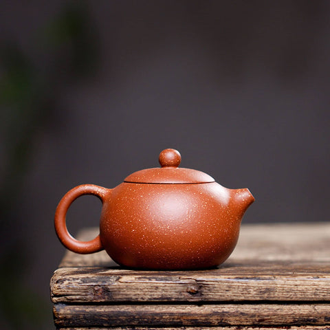 Handmade Yixing Zisha Teapot, Traditional Chinese Long Xue Sha Clay Xishi Teapot 200ml/8.5oz