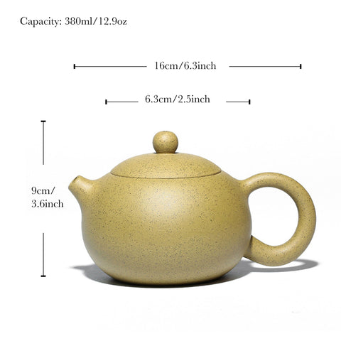 Handmade Yixing Zisha Teapot, Traditional Chinese Duan Sesame Yellow Clay Teapot