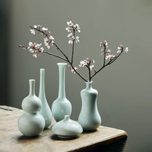 Load image into Gallery viewer, Handmade Song Style Celadon Porcelain Vase/ Countertop Vase Decor
