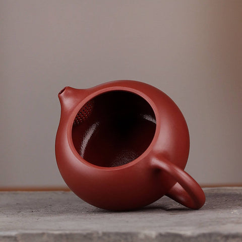Handmade Yixing Zisha Teaset, Chinese Zhu Ni/ Red Clay Teapot in Xishi Style with Pairing Cups, 150ml, 190ml, 270ml Capacity