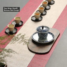 Load image into Gallery viewer, Plain Color Linen Tea Table Cloth, Tea Mat, Tea Set Accessory, Table Runners
