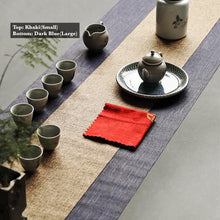 Load image into Gallery viewer, Plain Color Linen Tea Table Cloth, Tea Mat, Tea Set Accessory, Table Runners
