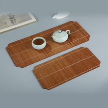 Load image into Gallery viewer, Handmade Rectangular Double-sided Bamboo Table Runner, Tea Mat, Tea Set Accessory, Table Placemat, Coaster Set
