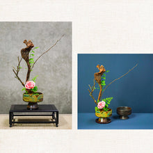 Load image into Gallery viewer, Handmade Ikebana Vases with Distinct Colors, Kenzan Flower Frog Included
