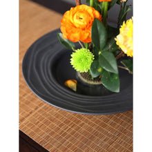 Load image into Gallery viewer, Artistic Curved Line Ikebana Plate, Japanese Zen-inspired Floral Arrangement, Zen-style Floral Art Display
