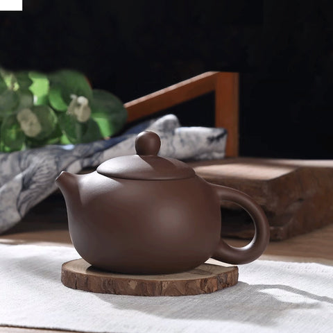 Handmade Yixing Zisha Teaset, Chinese Purple Clay Teapot in Xishi Style with Pairing Cups, 200ml, 280ml, 420ml Capacity