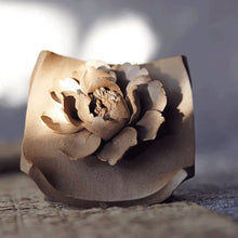 Load image into Gallery viewer, Handmade Raw Clay Incense Stand - Ceramic Lotus Incense Stick Holder
