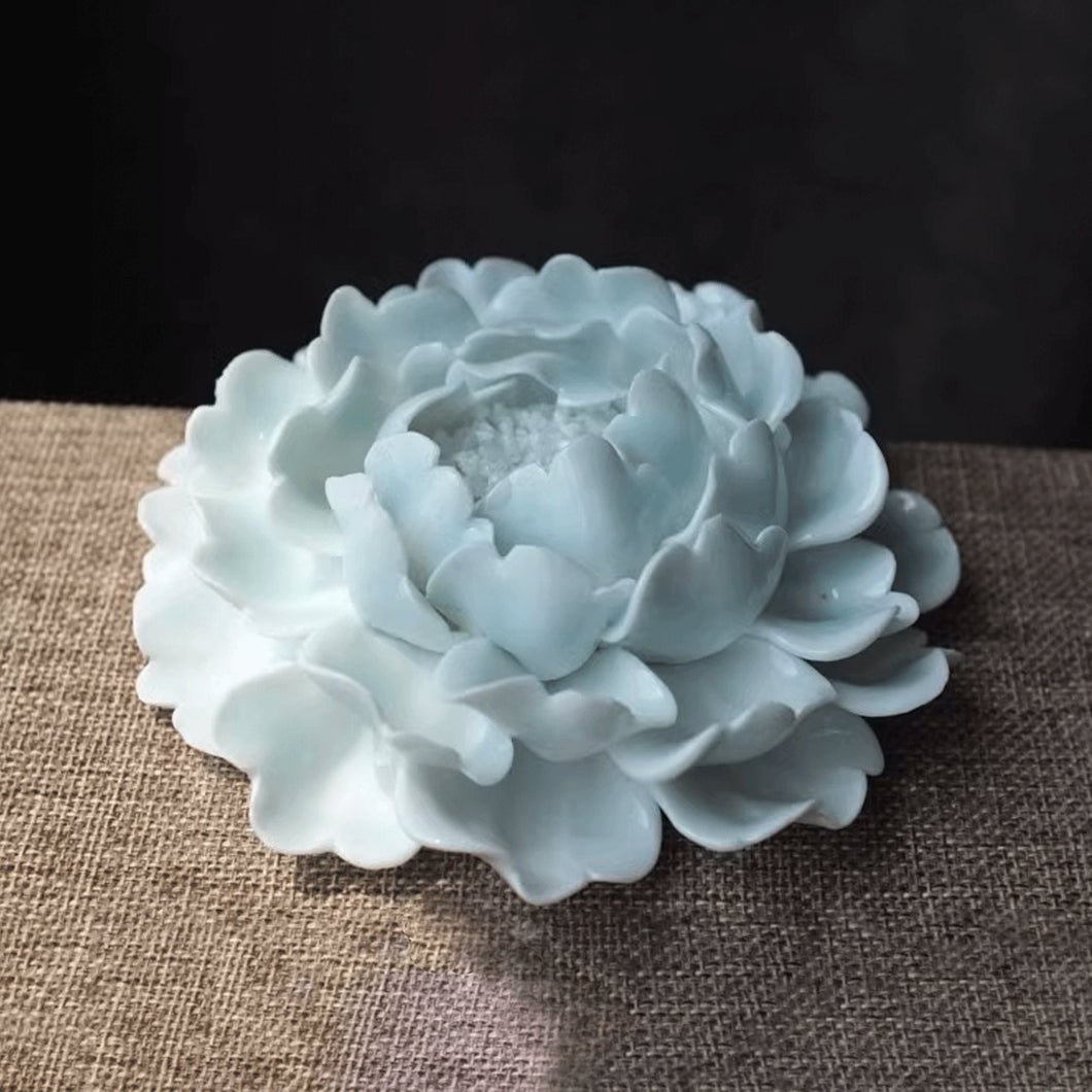 Handmade Lotus Porcelain Incense Holder, Tea Table Decor - Small and Large Sizes