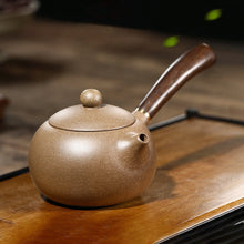 Load image into Gallery viewer, Handmade Yellow Clay Kyusu Teapot, Gift Package, Capacity 250ml/8.5oz
